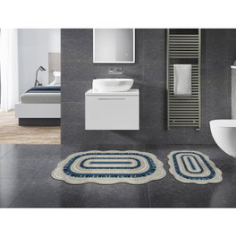 Mijölnir Juego de alfombrillas de baño Azul de 2 piezas